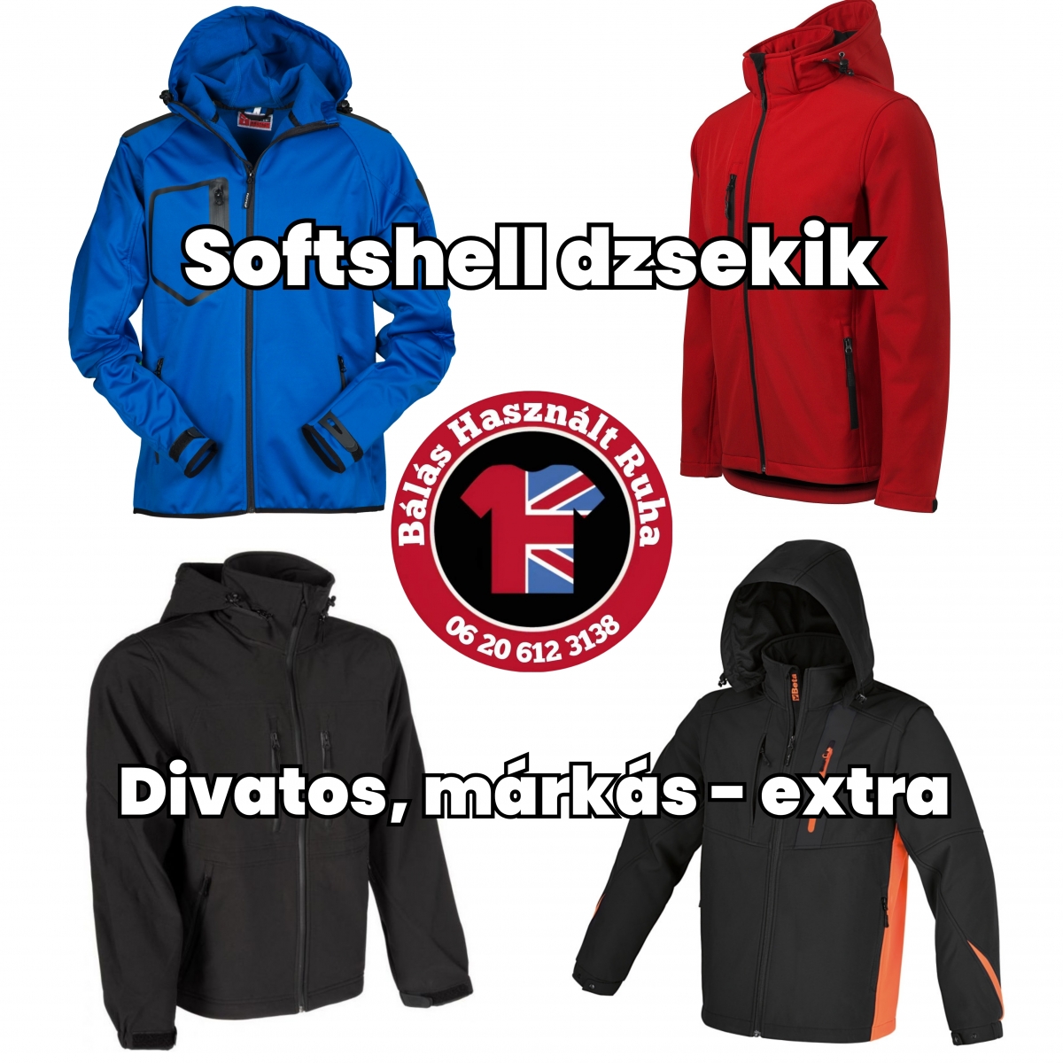 Márkás softshell dzsekik angol használtruha bálában