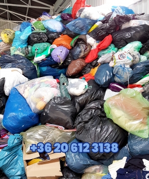 Originál, nyers gyűjtőzsákos használt ruha – válogatatlan (bontatlan)